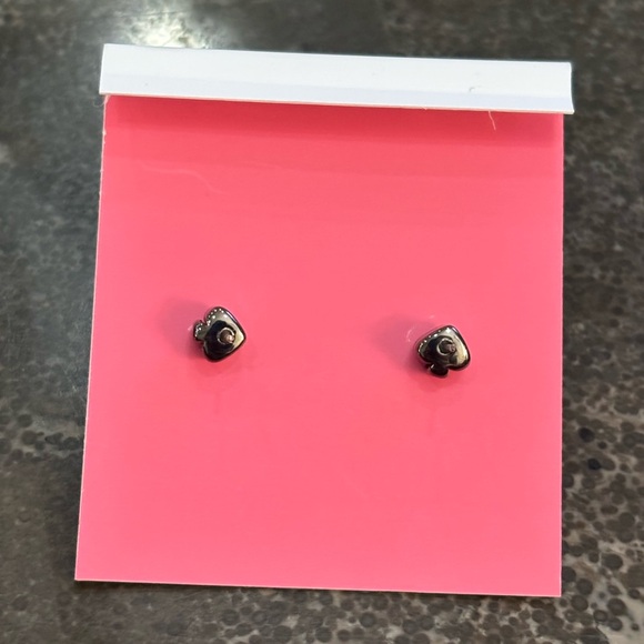 KATE SPADE NEW YORK ♠️ OUT OF THE BAG BLACK CAT STUD EARRINGS🐈⬛ - Picture 5 of 6